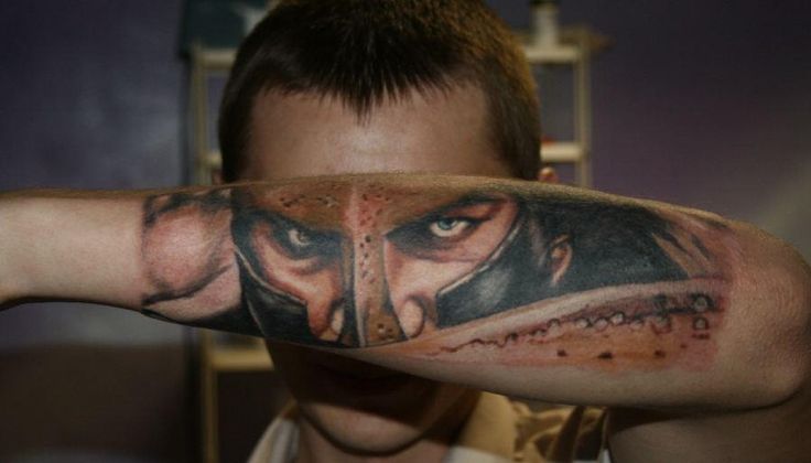 3d eyes tattoo on arm