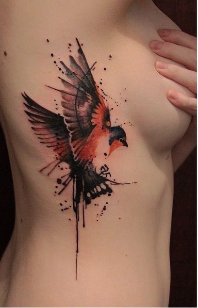 Big colored swallow on womens side