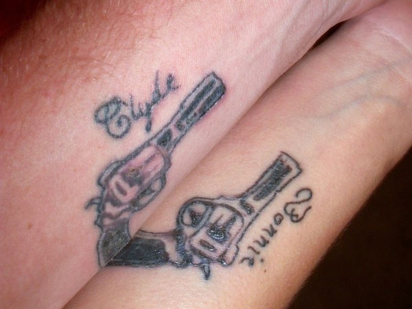 Bonnie and clyde pistols matchingtattoo