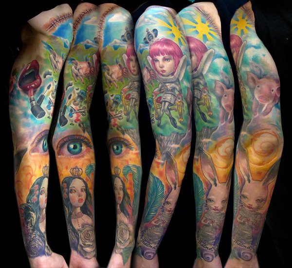 Fantasy in color on full sleeve