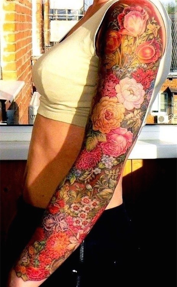 Full sleeve flowers