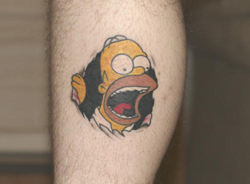 Homer escapes from your leg