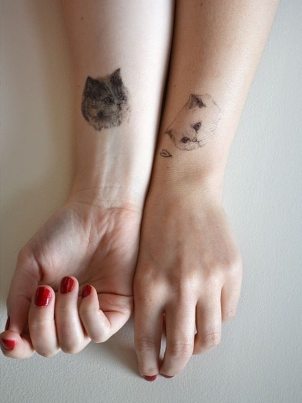 Kitty cats on wrists