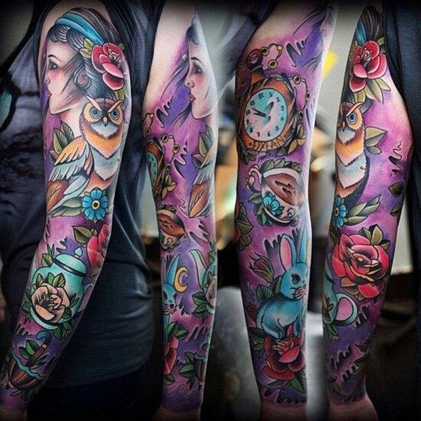 Mixed motives in color on full sleeve