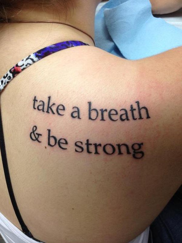 Take a breath be strong