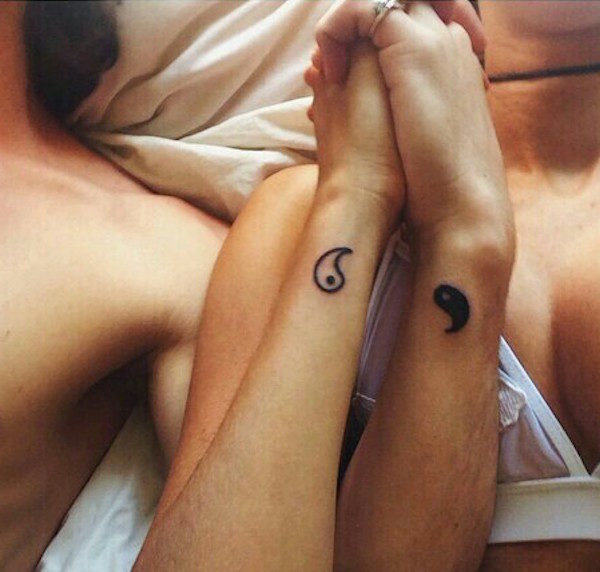 These yin and yang tattoos prove opposites attract