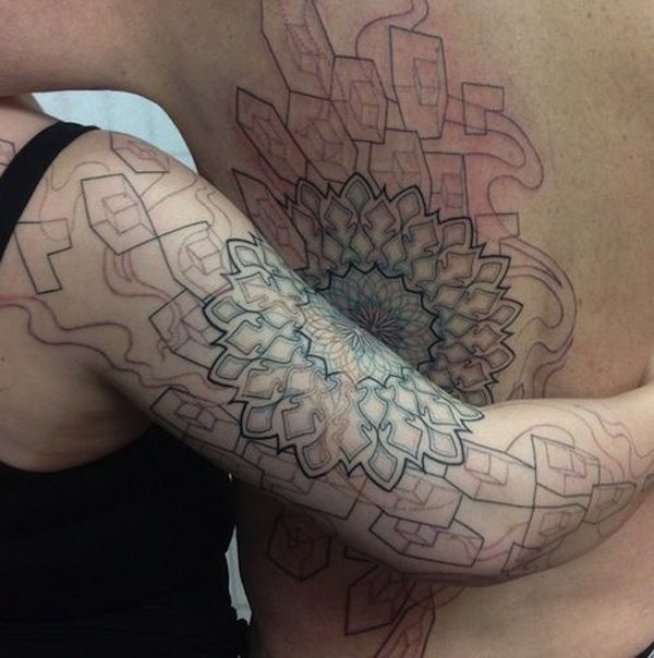 Amazing flower matching tattoo