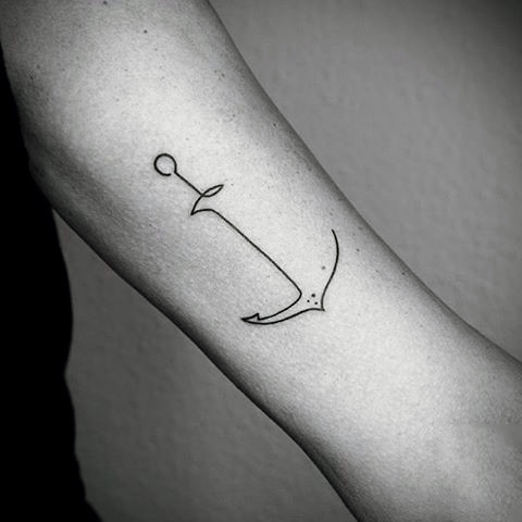 Anchor from one line