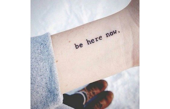 Be here now quote