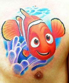 Big colored nemo fish cartoon