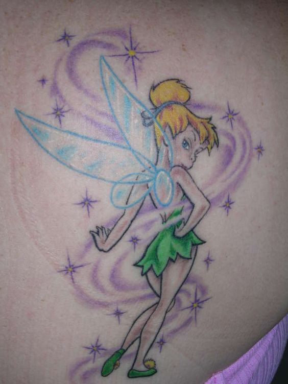 Big nice looking tinker bell and stars cartoon