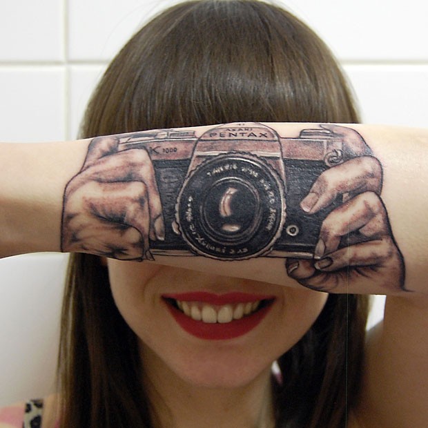 Camera on your arm in gray