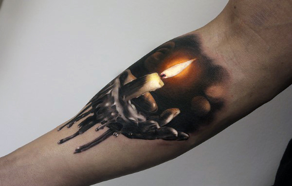 Black Flame Tattoo On Arm | Tattoo Designs, Tattoo Pictures