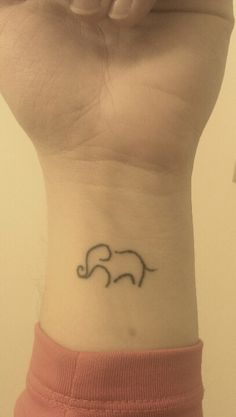 Cute elephant on the arm