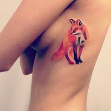 Cute full colored fox on side