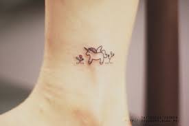 Flying horse minimal tattoo