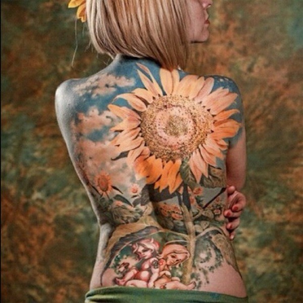 Full back sunflower