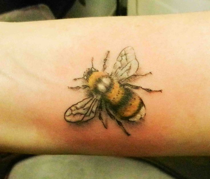 Full colored bee on your arm