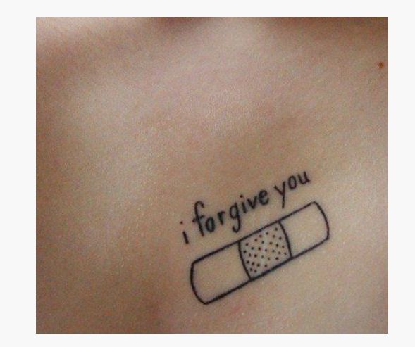 I forgive you with plaster