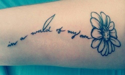 Inspirational quote tattoo