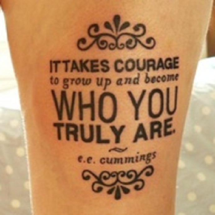 It takes courage to grow