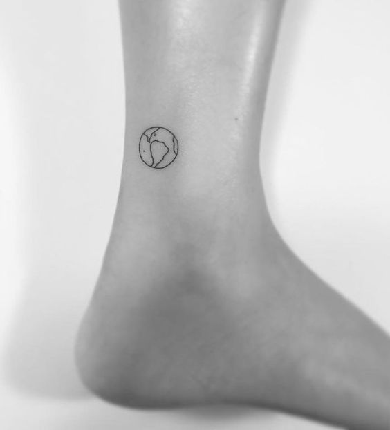 Tattoo tagged with fine line small astronomy micro planet tiny  little drag earth inner forearm  inkedappcom