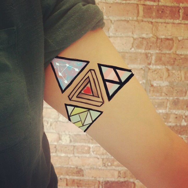 Multiple triangles in color