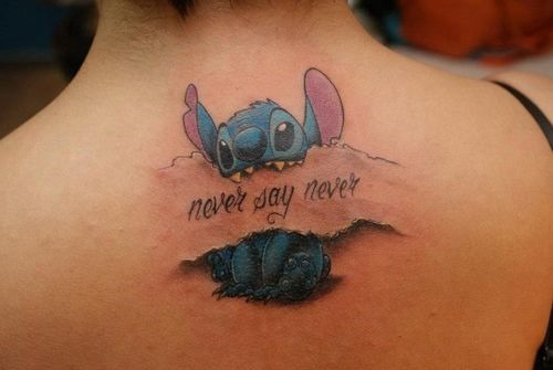 Never say never with stich cartoon
