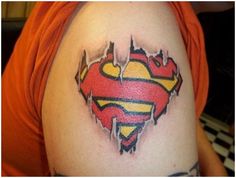 Nice colored superman on sholder