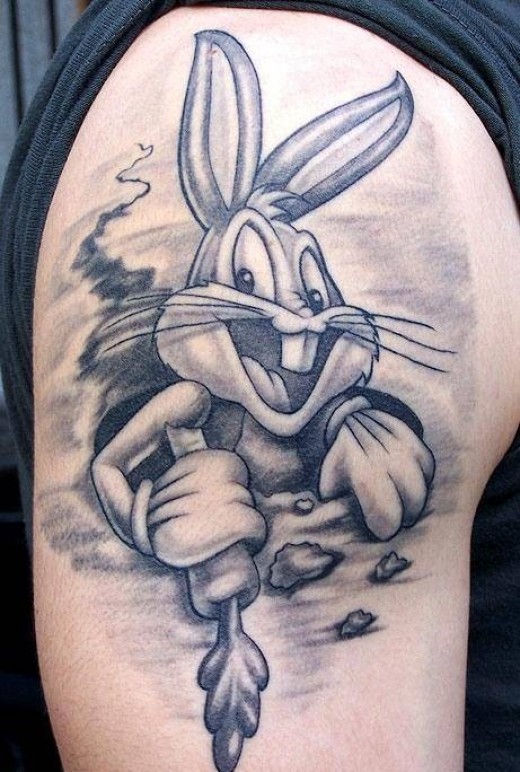 Nice looking big gray bugs bunny cartoon