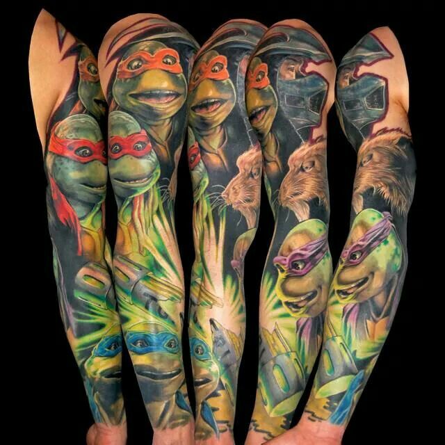 Njinja turtles cartoon full colored full sleeve