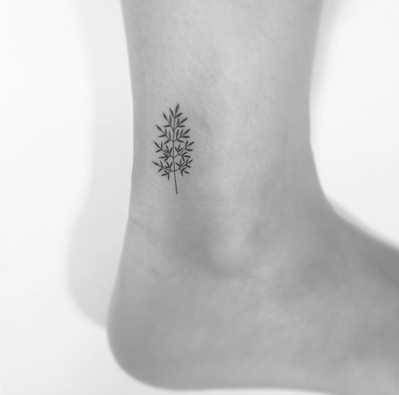 One color branch on ankle