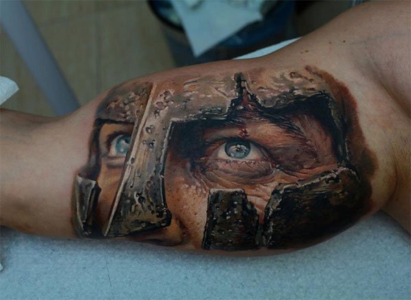 Real 3d knights head on your arm