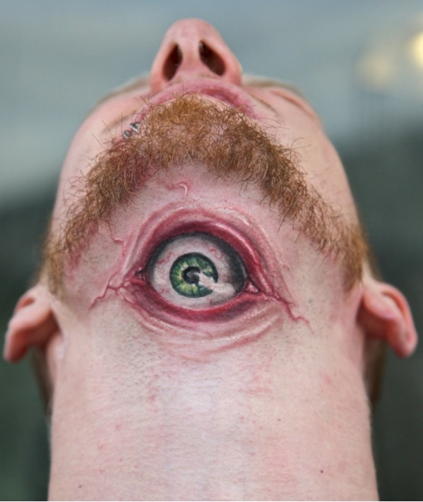 Realistic eye on your neck