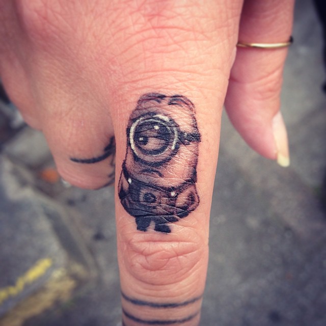 Small one color minion on finger