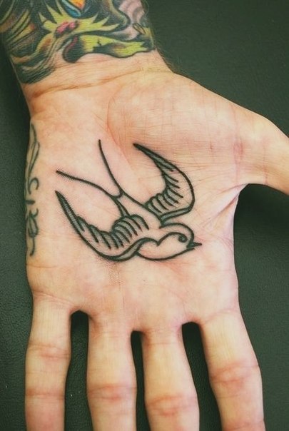 Swallow in hand