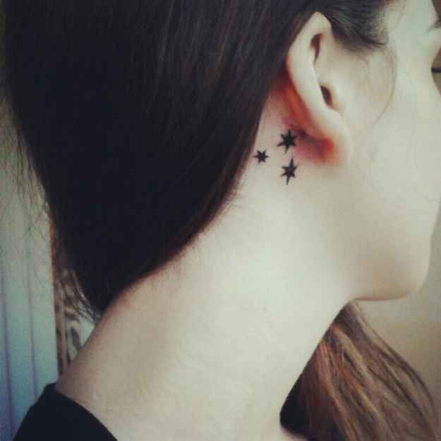 Three stars behind the ear
