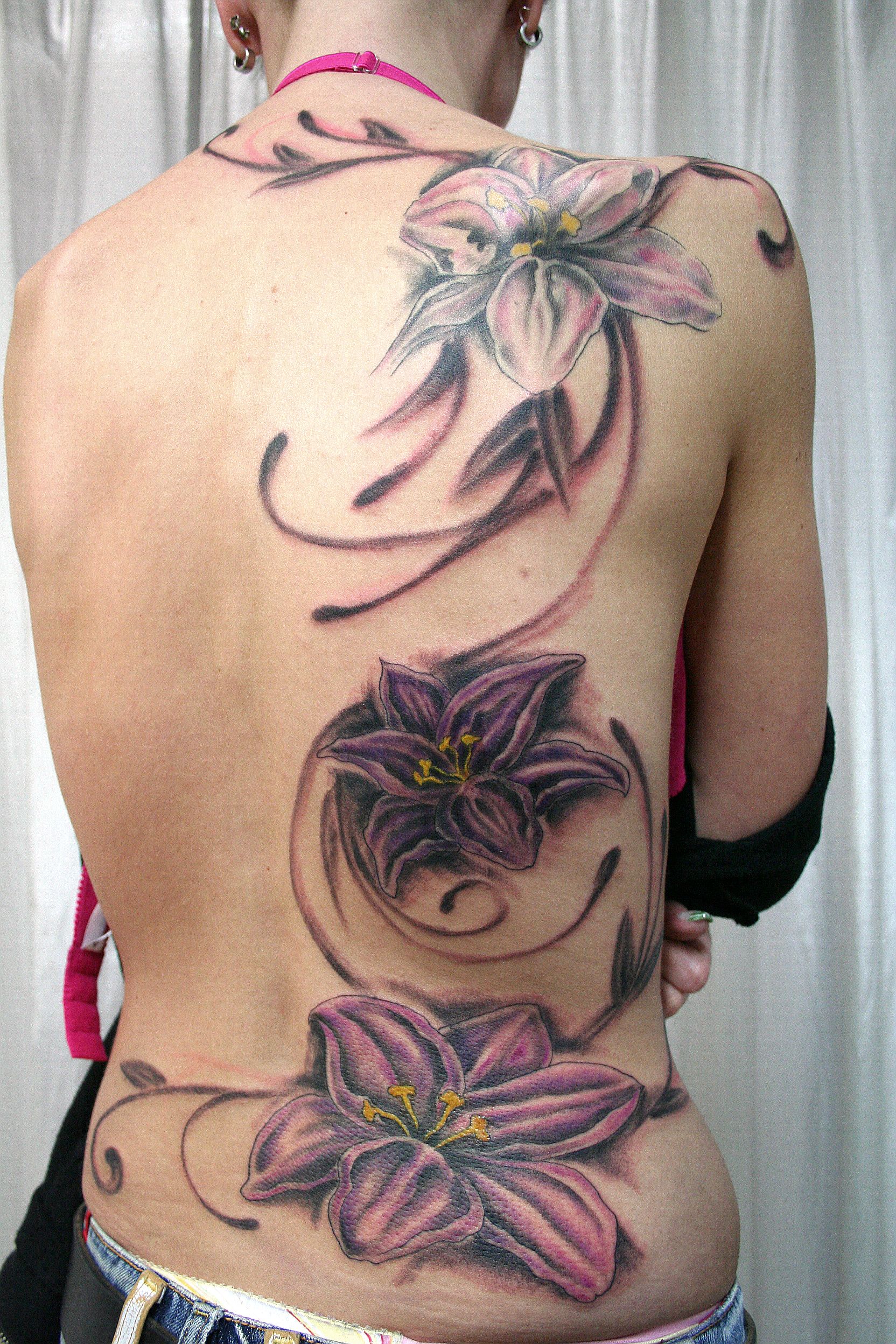 Tribal flower on back