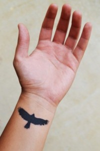 Wrist tattoo eagle