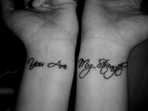 You are my strenght matching tatoo